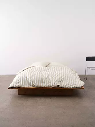 MARC O'POLO HOME | Satin Bettwäsche CLASSIC STRIPE 70x90cm/140x200cm Oatmel | 
